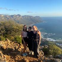 Enjoying a hike with friends on Lion's Head