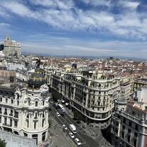 View of Grand Via from the top of the Circulo de Bellas Artes