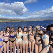 Snorkeling on a boat 