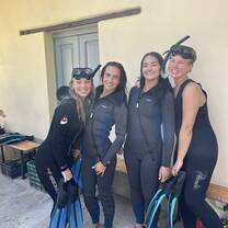 Suited up to snorkel for our marine bio class field trip!