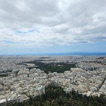 View of Athens from top of Lycabettus Hill