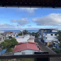 The view from our hotel on San Cristobal!