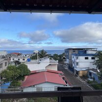 The view from our hotel on San Cristobal!
