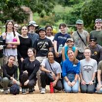 Our group at the Finca-pamel farm with the donkey TUKI TUKI