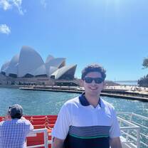 Checking out the Sydney Opera House