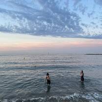 Sunrise Swim in Barcelona, Spain