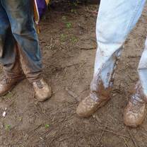Muddy Boots After Community Service