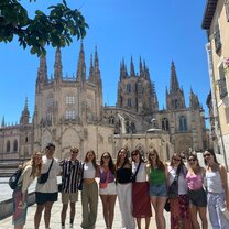 Our group in front of the Burgos Cathedral