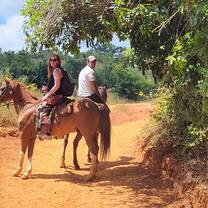 Riding to a local farm