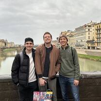My friends and I on the Ponte Vecchio