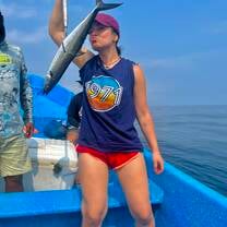 Embracing deep sea fishing! 