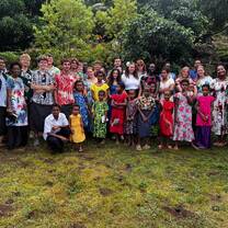 Sunday church with the whole village 