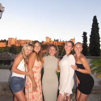 Me and my friends in front of the Alhambra