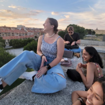 My friends and I at our favorite sunset spot