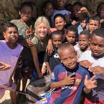 with the children