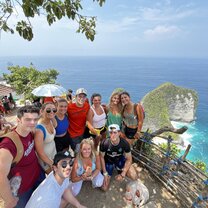 Me and my friends on a hike in Bali, Indonesia