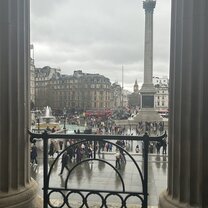 Trafalger Square through the National Gallery!