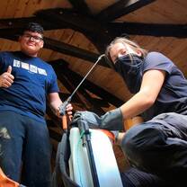 My experience building with adobe at Gina's house, a family from the local community.