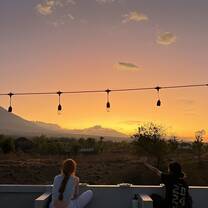 Sunset in Tulamben from the Homestay roof view
