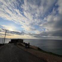 Looking out onto the nazare waves. 