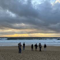 Watching the waves and sunset