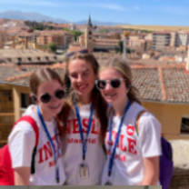 My friends and I in a neighboring city to Madrid; Toledo.