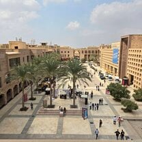 AUC plaza from the rooftop