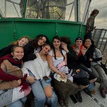 at the top of a lighthouse
