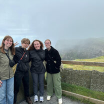 Friends I met on the program and I at the Cliffs of Moher