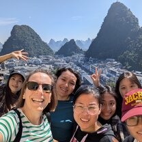 Top of a small mountain in Yangshuo park