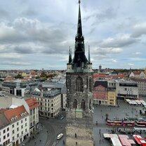 Halle city center from above