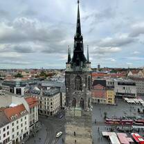Halle city center from above