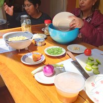 Cooking class with the school