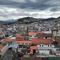 Looking over the historic centre of Quito