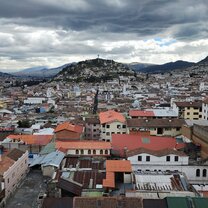 Looking over the historic centre of Quito