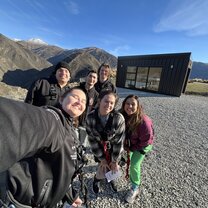 A group of TEAN students and I post-bungy in Queenstown (our first week)
