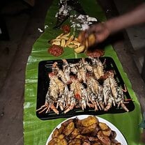 Bon fire Friday with local food