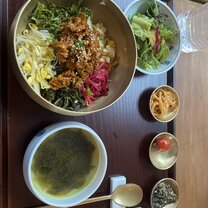 First time trying bibimbap in Korea