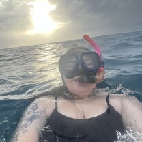 Me in the ocean at the Great Barrier Reef