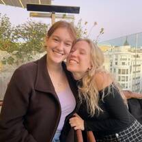 rooftop dinner with my roommates in the center of Madrid