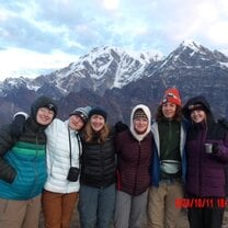 Part of the group at the high point of our mini trek. I am 3rd person from the right. 
