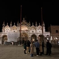 In front of st mark basilica 