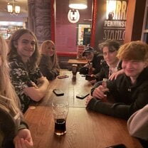 Out for birthday dinner and bowling with friends!