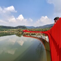 The Red Bridge in Fenghuang Town, Guangming district, Shenzhen City