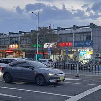 Local restaurants along a street