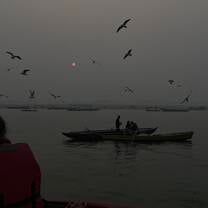 The Ganges after sunrise in Varanasi 