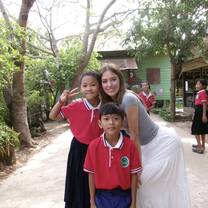 With the children