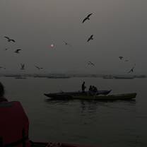 The Ganges after sunrise in Varanasi 
