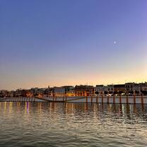the river at sunset