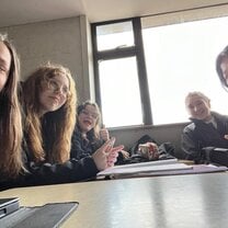 Me and friends in Maths class